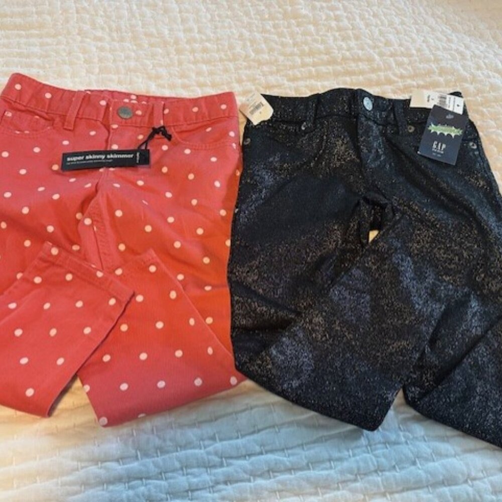 NWT 2pr girls GAP jeans size 5